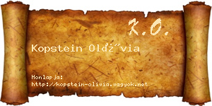 Kopstein Olívia névjegykártya